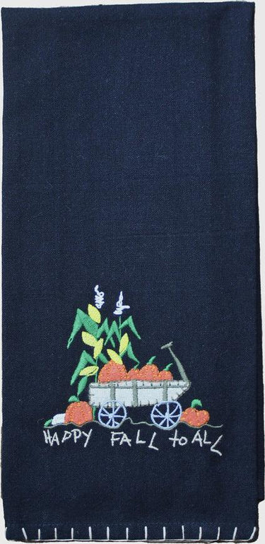 Happy Fall to All Black towel ETGP0182 - The Fox Decor